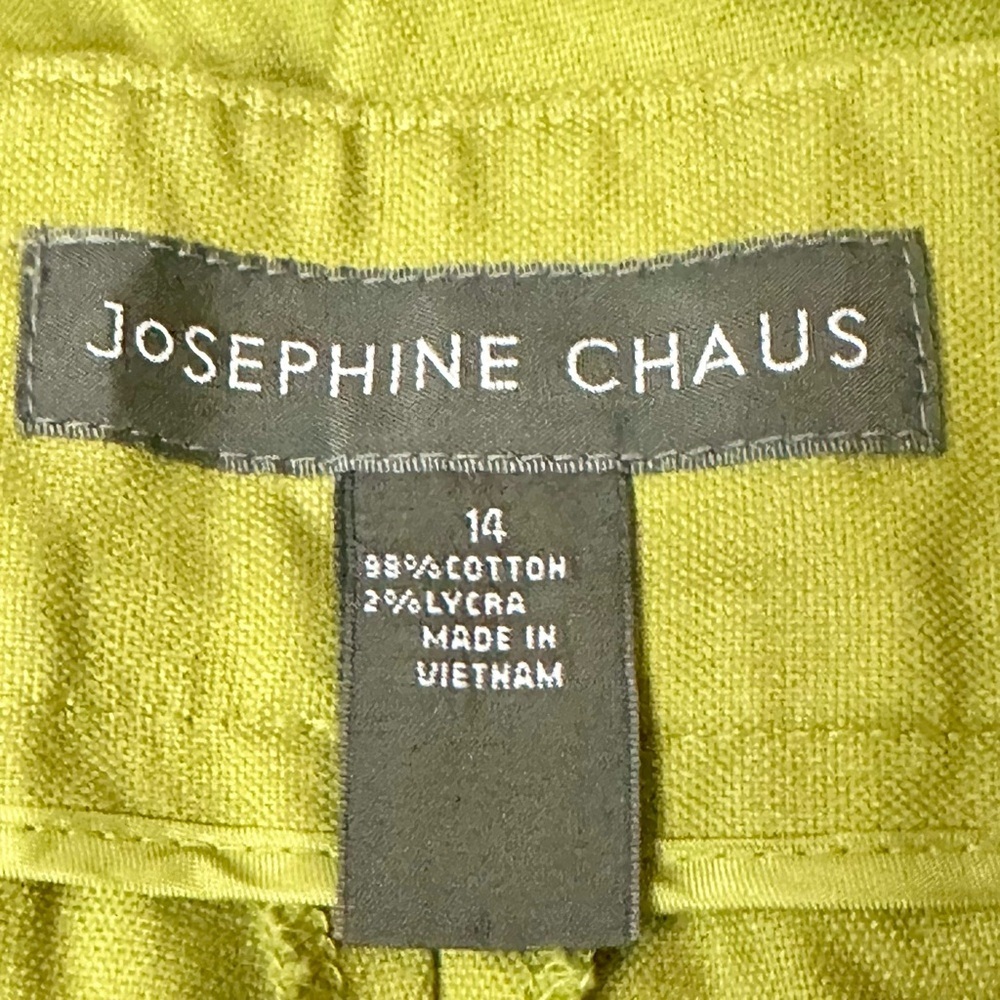 Josephine Chaus Spring Green Ankle Cropped Pants Ankle Capri Stylish Casual Fun - Picture 3 of 7